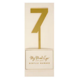 Gold Acrylic Number Pick 7