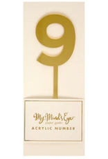 Gold Acrylic Number Pick 9