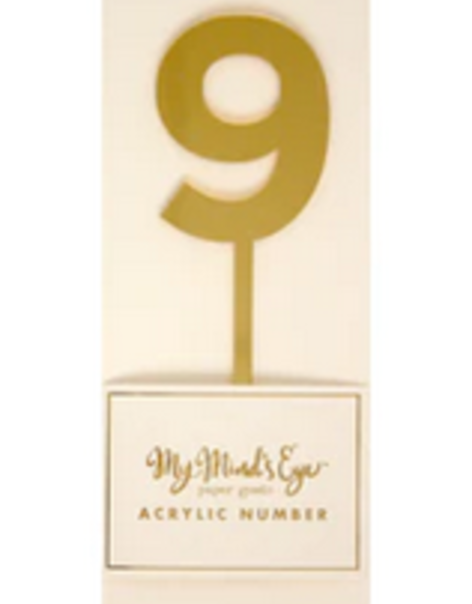 Gold Acrylic Number Pick 9