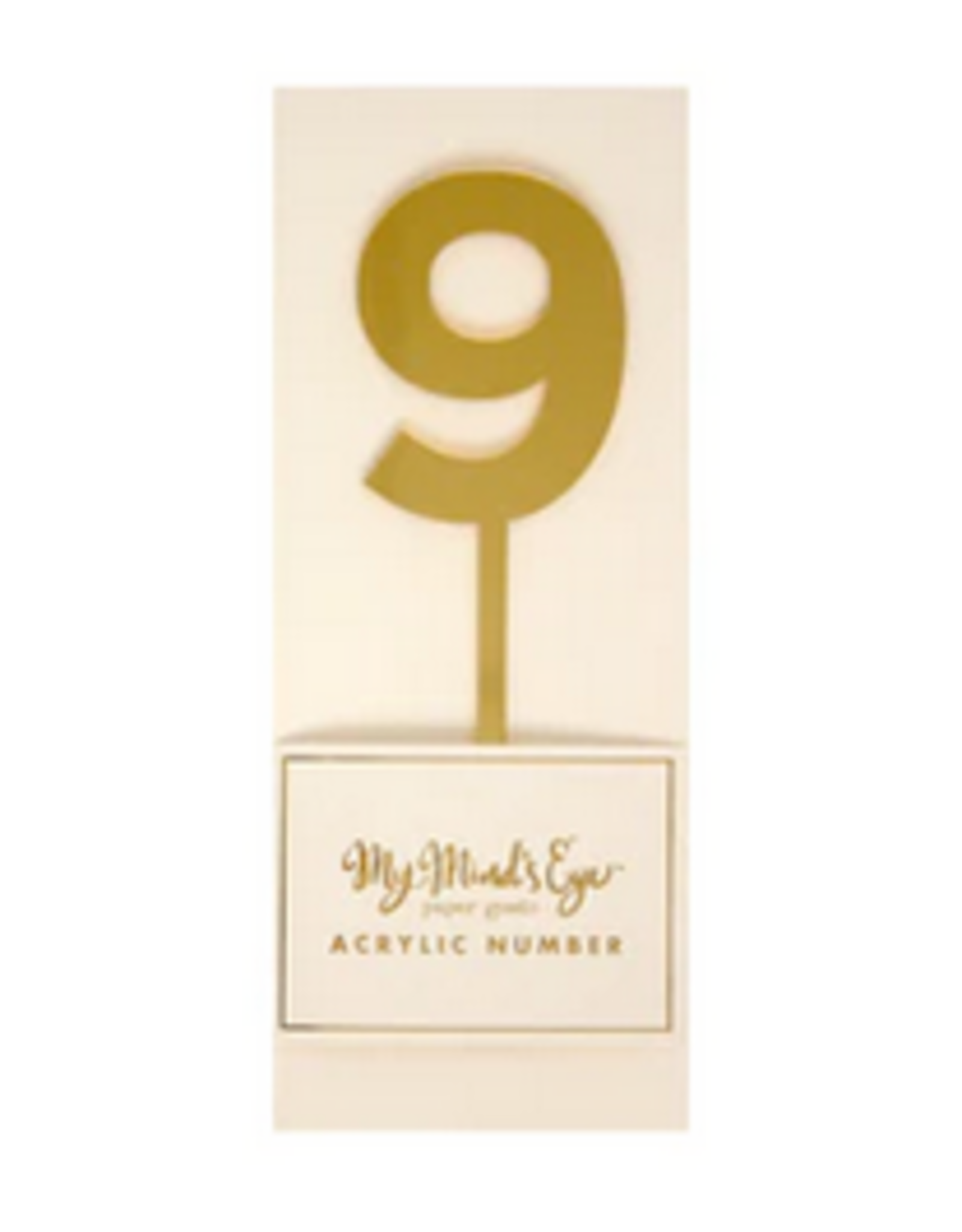 Gold Acrylic Number Pick 9