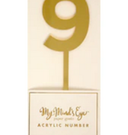 Gold Acrylic Number Pick 9