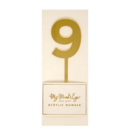 Gold Acrylic Number Pick 9