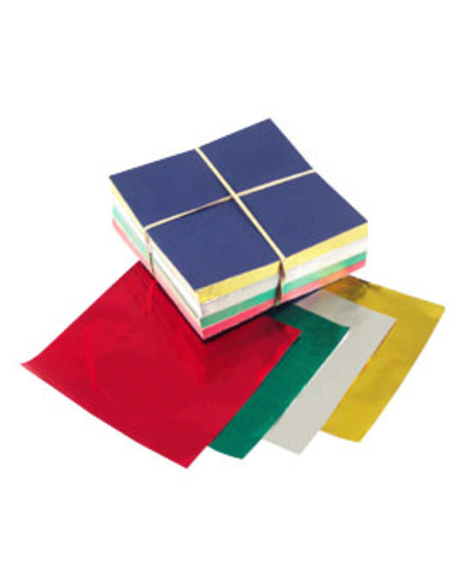 GOLD Christmas Assortment Foil Squares (5") - 125ct