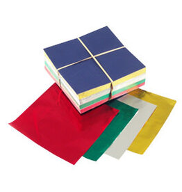 GOLD Christmas Assortment Foil Squares (5") - 125ct