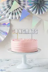 Holographic CONGRATS Cake Topper