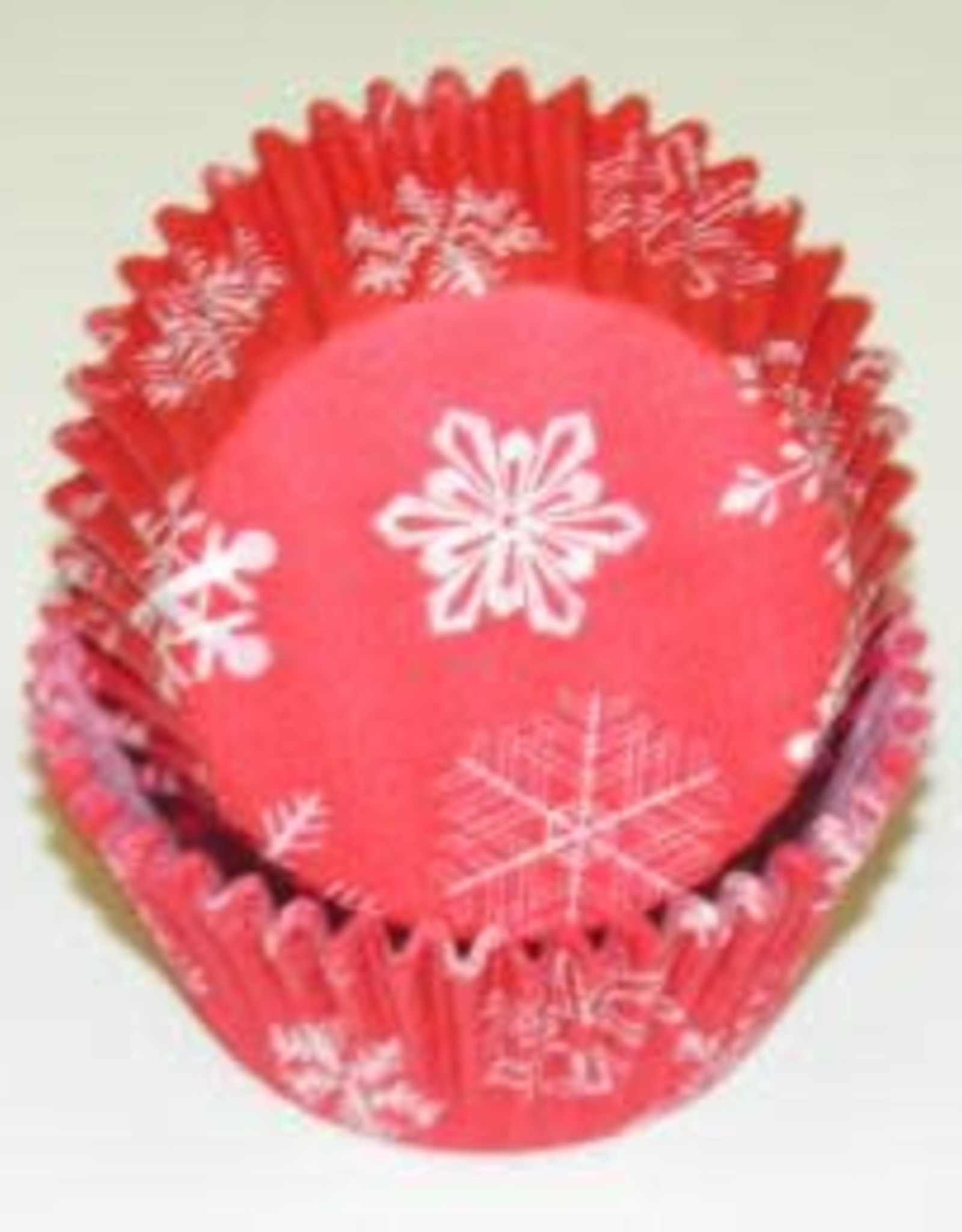 Snowflake Red Baking Cups (30-35ct)