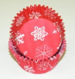 Snowflake Red Baking Cups (30-35ct)