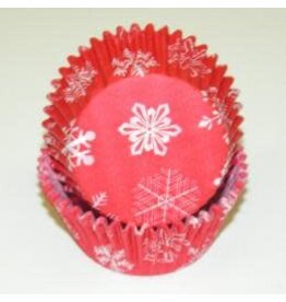 Snowflake Red Baking Cups (30-35ct)
