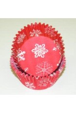 Snowflake Red Baking Cups (30-35ct)