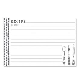4x6 Recipe Cards (Delicious Scallops - Charcoal) set of 40