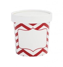 Soup Cups, xsmall (Scarlet Chevron) 3pk