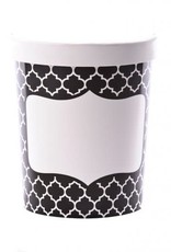 Soup Cups, Large (Black Quadrafoil) 3pk