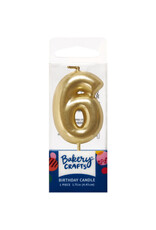 Mini Gold "6" Candle