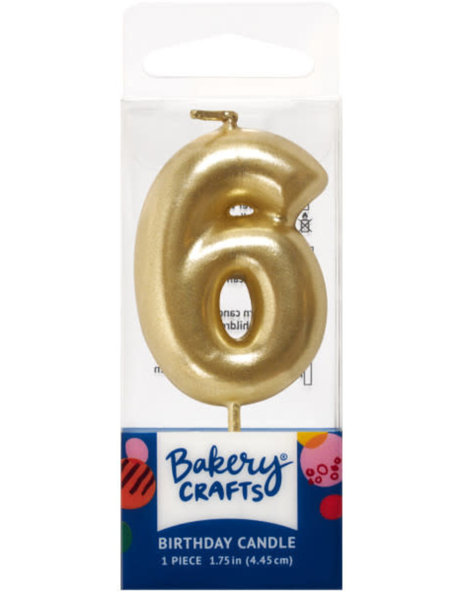 Mini Gold "6" Candle