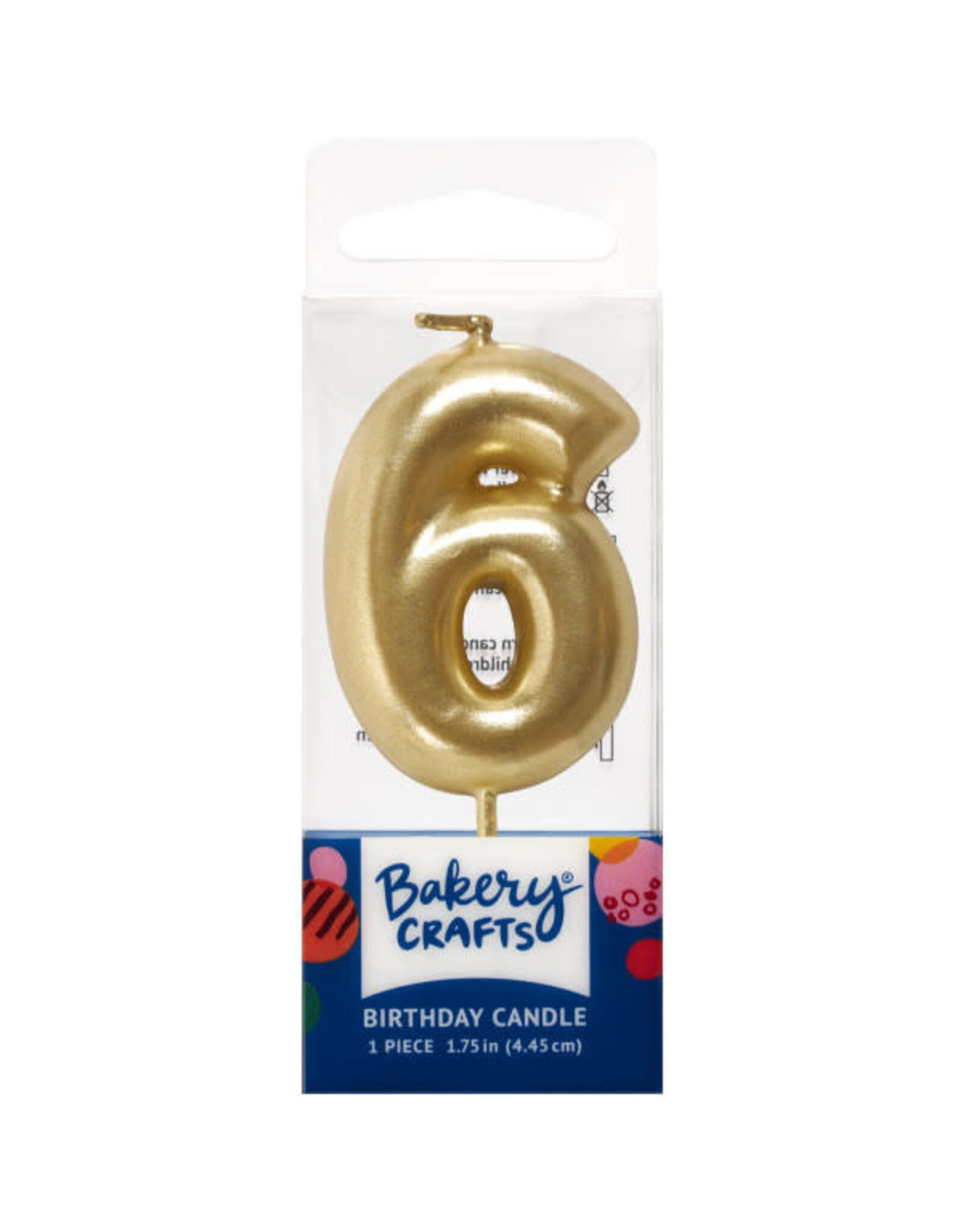 Mini Gold "6" Candle
