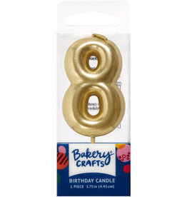 Mini Gold "8" Candle