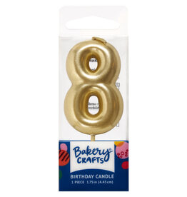 Mini Gold "8" Candle