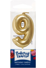 Mini Gold "9" Candle