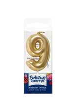 Mini Gold "9" Candle