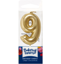 Mini Gold "9" Candle