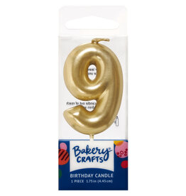 Mini Gold "9" Candle