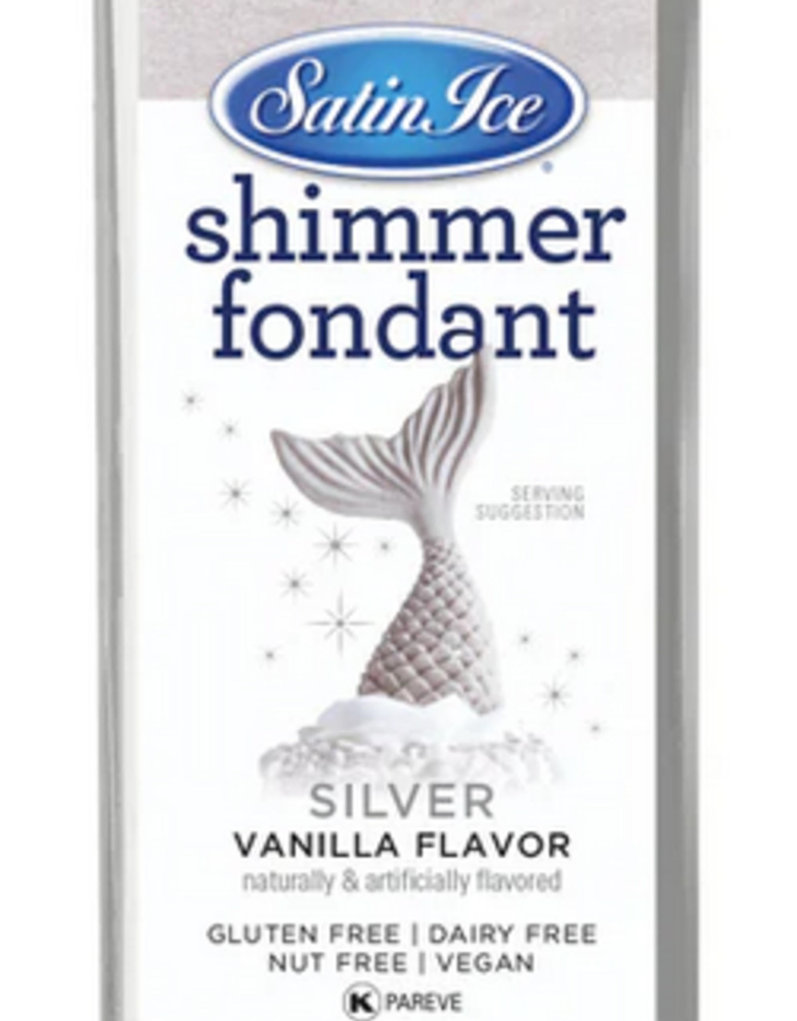 Satin Ice Silver Shimmer Fondant (4.4oz)