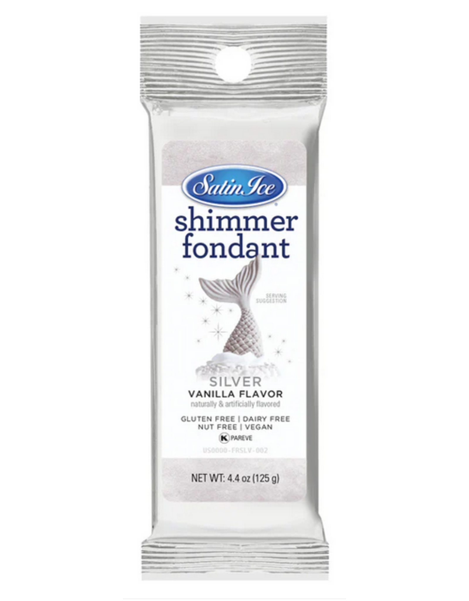 Satin Ice Silver Shimmer Fondant (4.4oz)