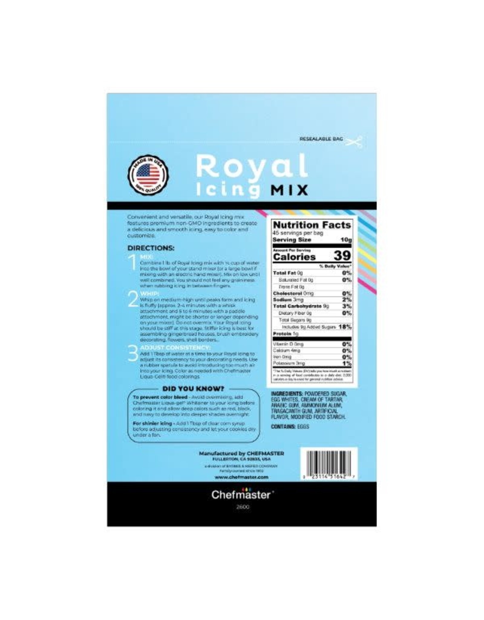White Royal Icing Mix, 16oz.