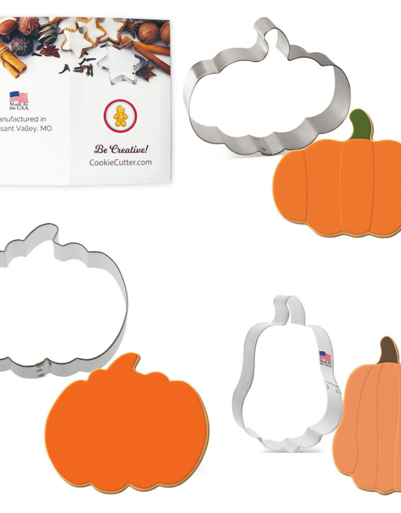 off the beaten path Pumpkin Cookie Cutter Set, 3 pc