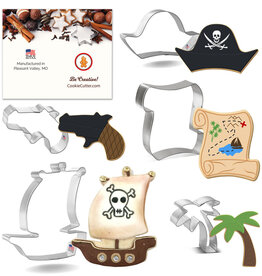 off the beaten path Pirate Cookie Cutter Set, 5pc.