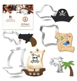 off the beaten path Pirate Cookie Cutter Set, 5pc.