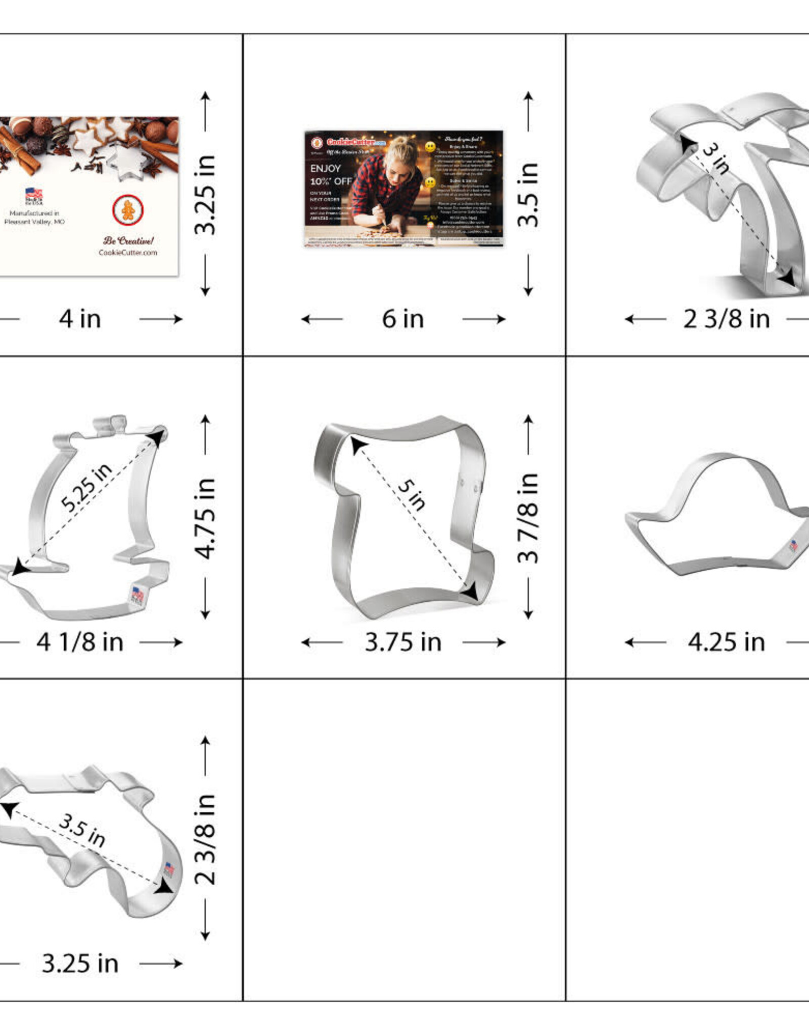 off the beaten path Pirate Cookie Cutter Set, 5pc.