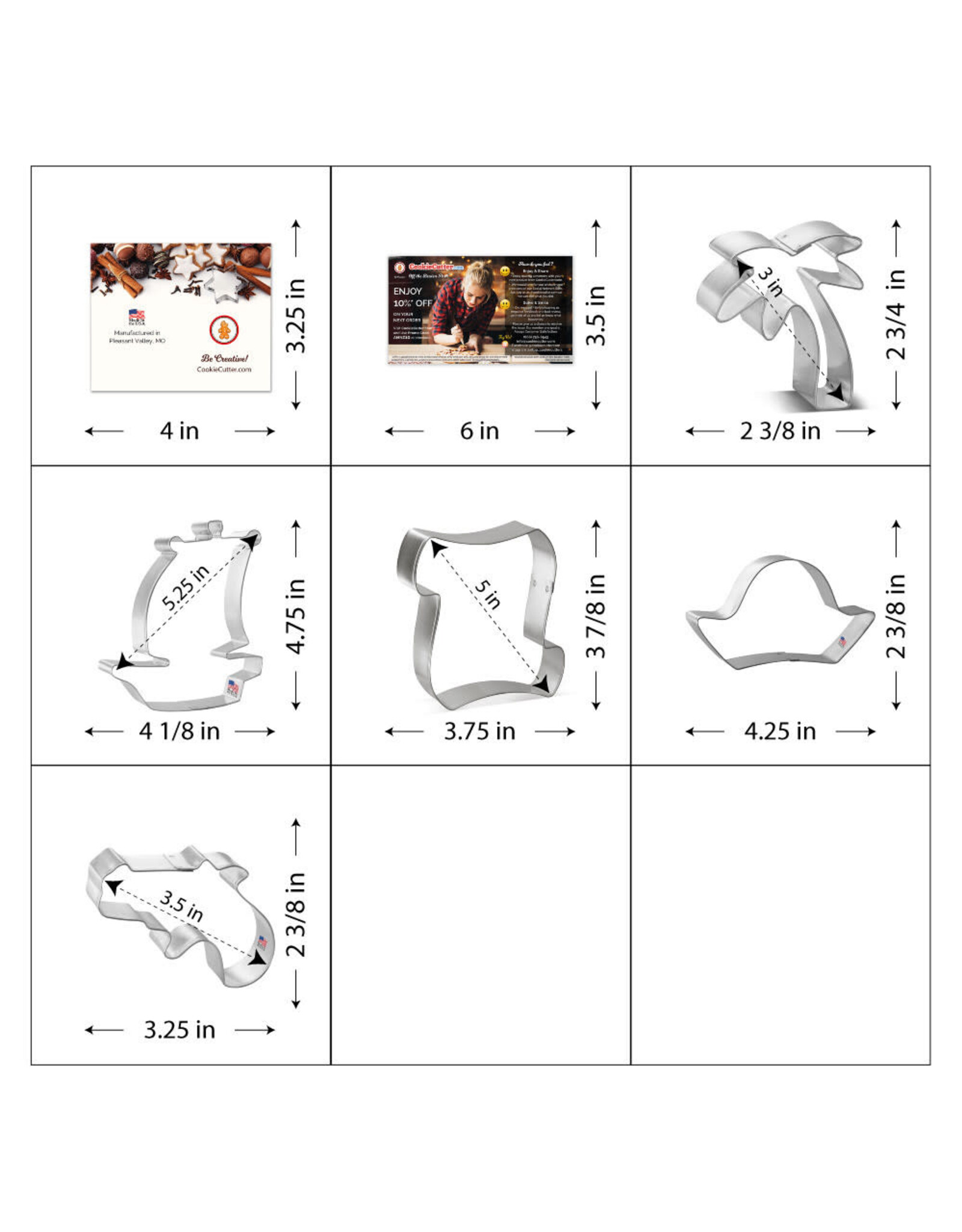 off the beaten path Pirate Cookie Cutter Set, 5pc.