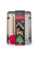 Quarter Sheet with Rack, Holiday Cookie Cutters and Spatula