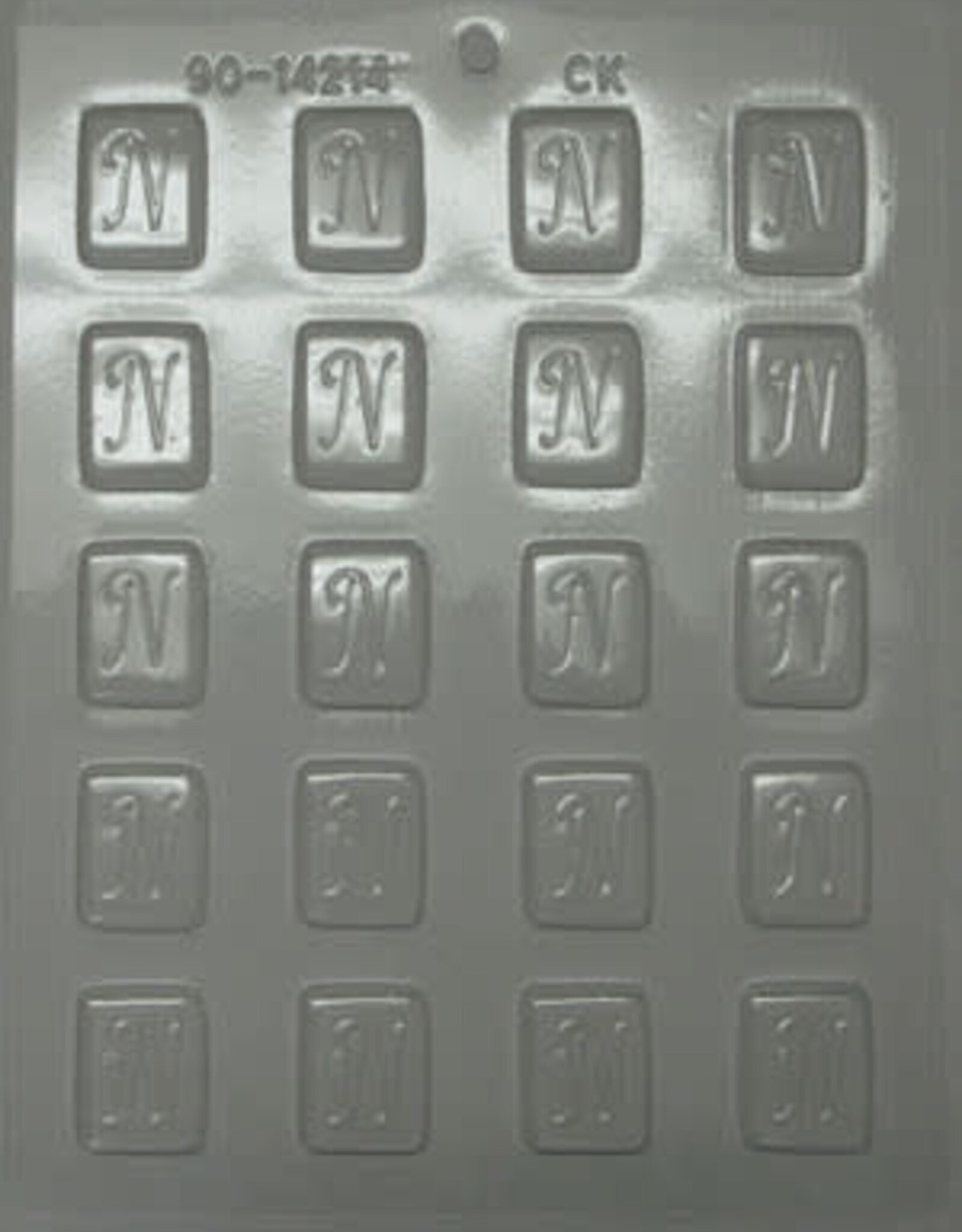 1-1/4" Initial "N" Mint Chocolate Mold