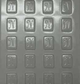 1-1/4" Initial "N" Mint Chocolate Mold