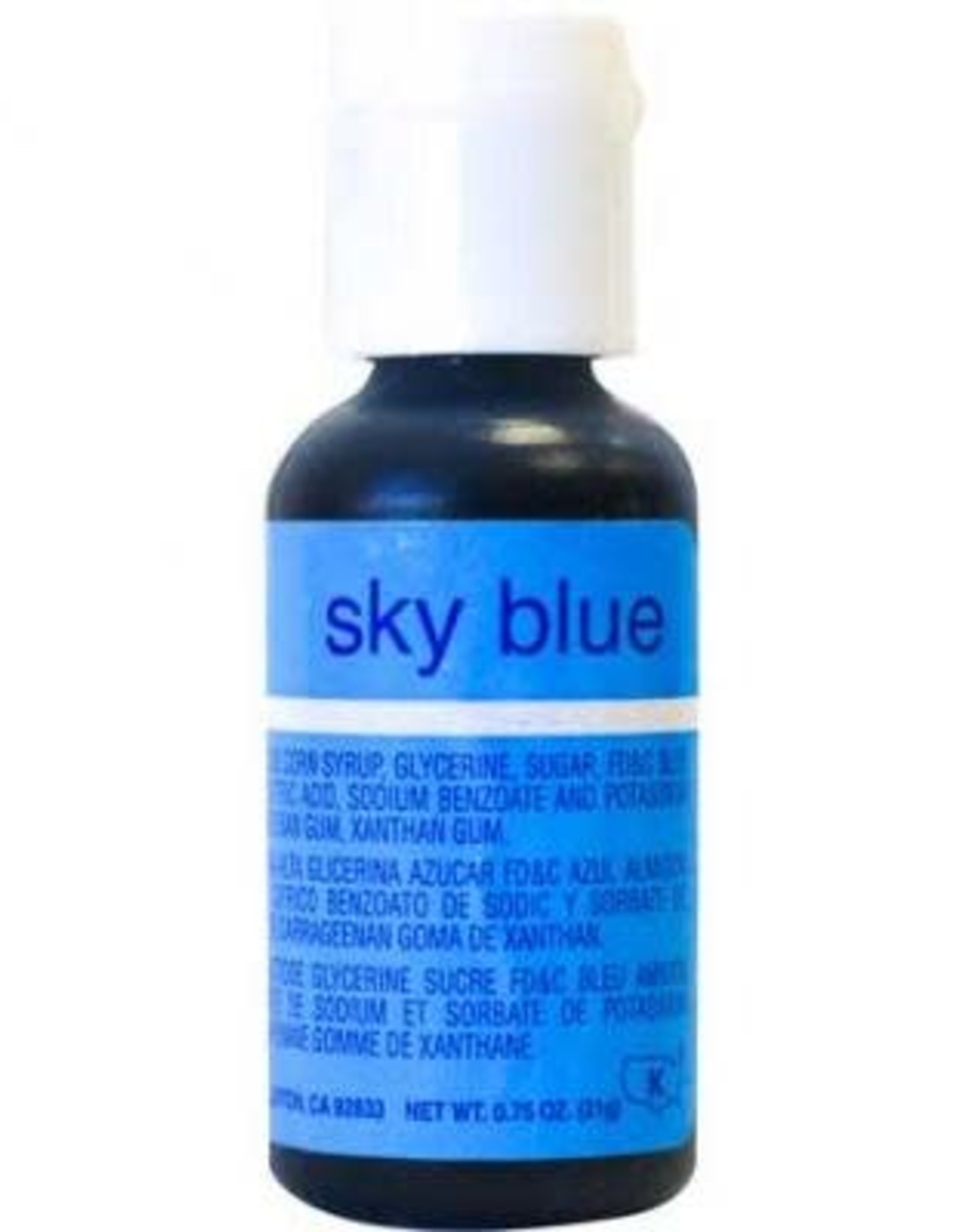 Sky Blue Chefmaster Liqua-gel 3/4 ounce