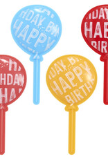 Happy Birthday Balloon Cupcake Picks (12/pkg)