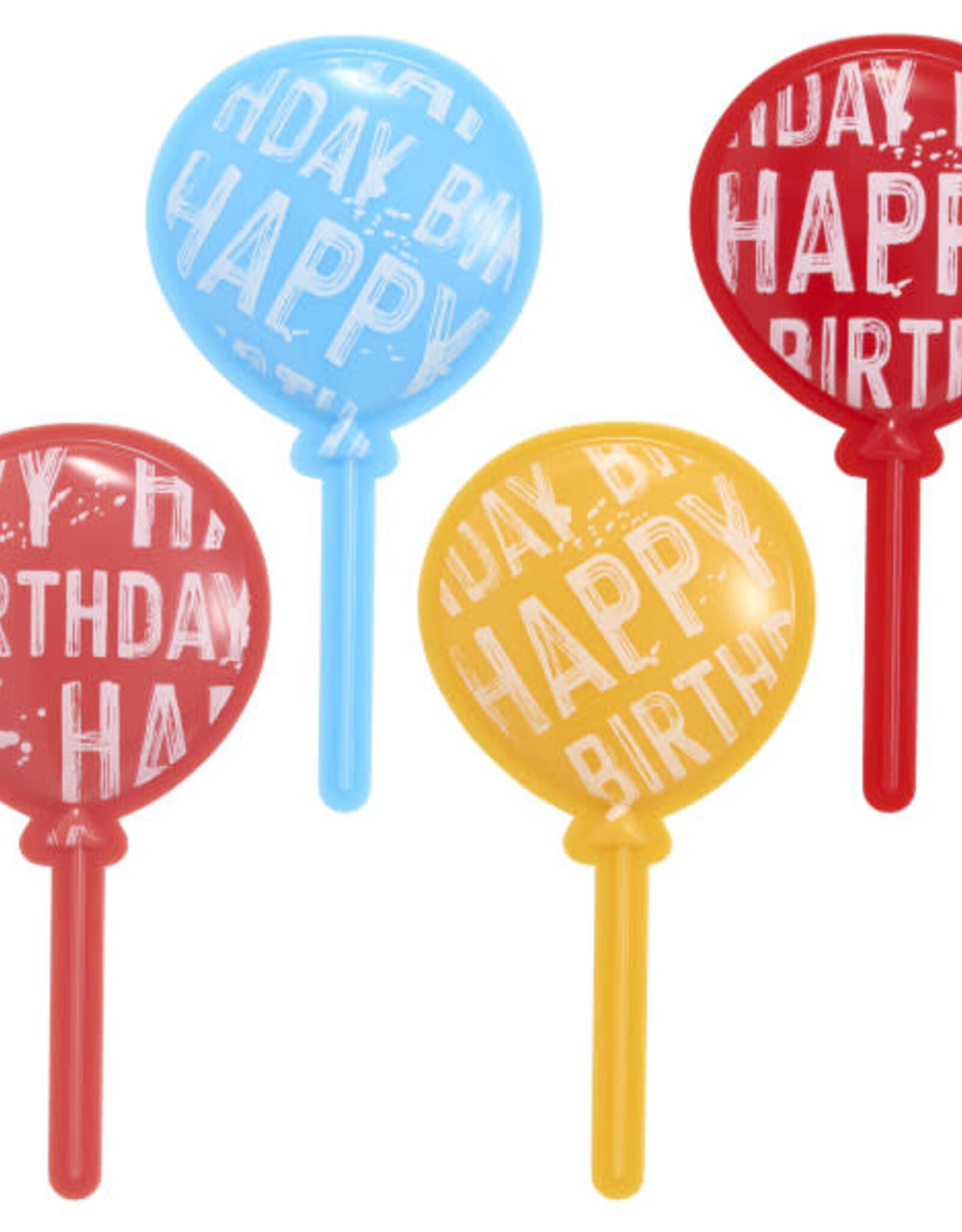 Happy Birthday Balloon Cupcake Picks (12/pkg)
