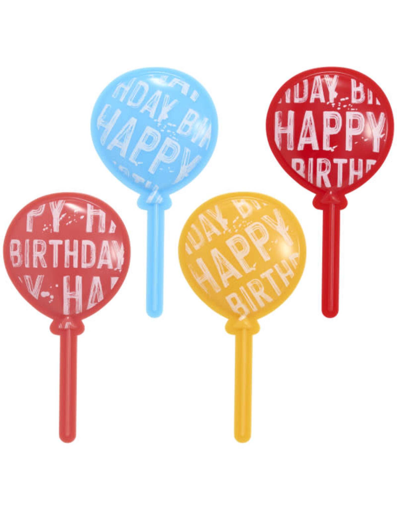 Happy Birthday Balloon Cupcake Picks (12/pkg)