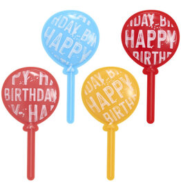 Happy Birthday Balloon Cupcake Picks (12/pkg)
