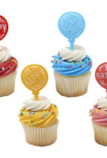 Happy Birthday Balloon Cupcake Picks (12/pkg)