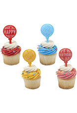 Happy Birthday Balloon Cupcake Picks (12/pkg)