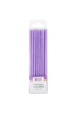 Slim Glitter Candles (Purple) 24 ct