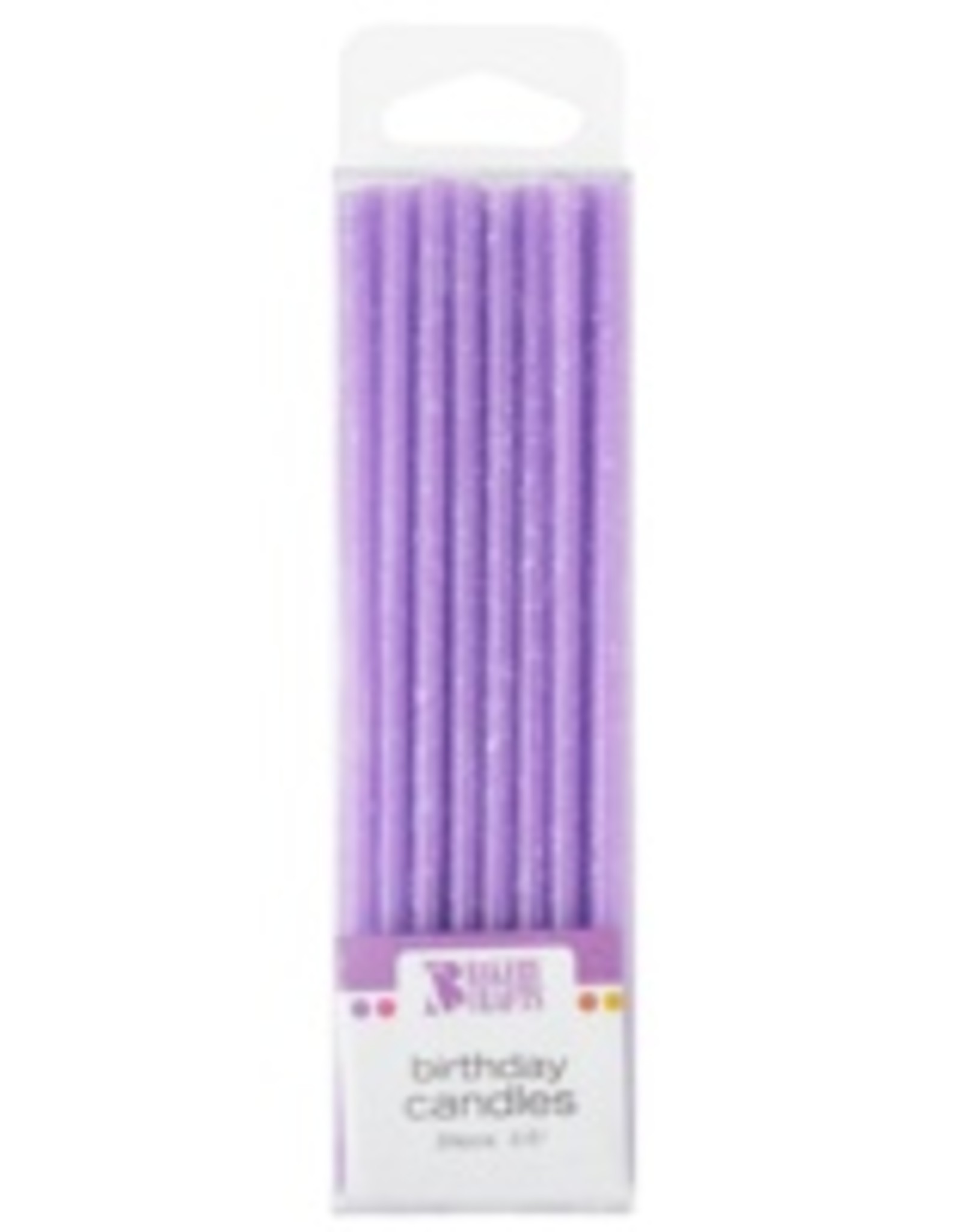 Slim Glitter Candles (Purple) 24 ct