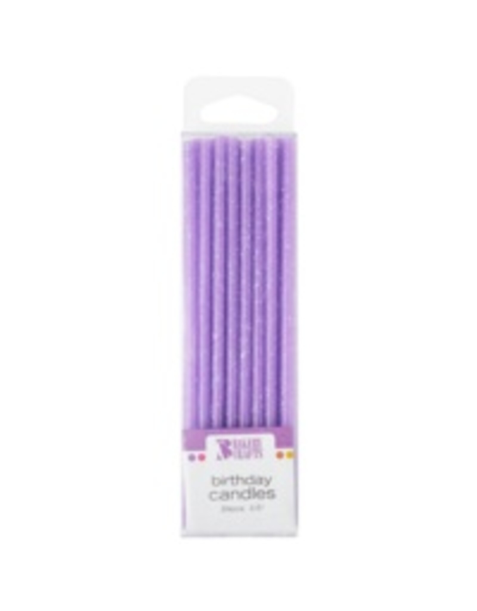 Slim Glitter Candles (Purple) 24 ct