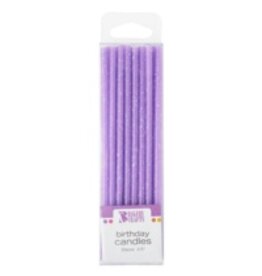 Slim Glitter Candles (Purple) 24 ct