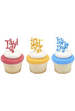 Inspiration Assortment Colorful Cupcake Picks (12ct)