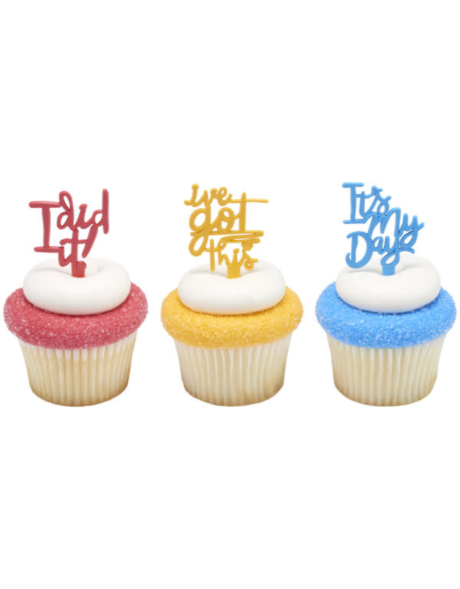 Inspiration Assortment Colorful Cupcake Picks (12ct)