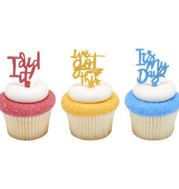 Inspiration Assortment Colorful Cupcake Picks (12ct)